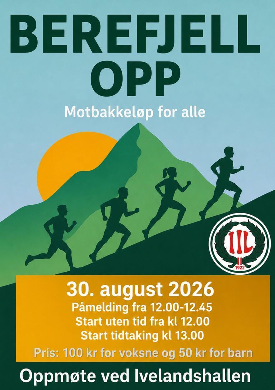Velkommen til Berefjell Opp søndag 30. august